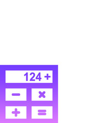 Calculation Glyph Gradient  icon  symbols pictograms design elements visual representations