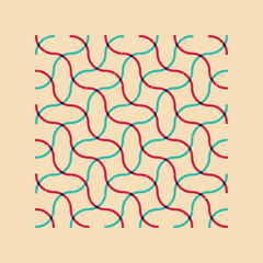 Geometric object  with riso print effect. Vector. Graphic element  for fabric, textile, clothing, wrapping paper, wallpaper, poster. Graphic element.  Perfect For your own decoration or design