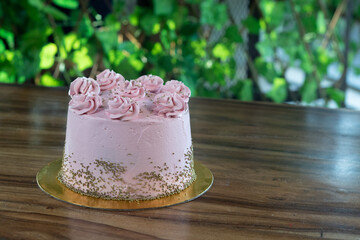Pastel rosa, pastel de bodas