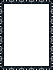 Vector border frame. Background or book page. Simple rectangular billboard, plaque, signboard or label 