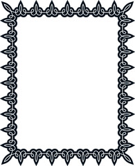 Vector border frame. Background or book page. Simple rectangular billboard, plaque, signboard or label 