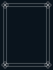 Vector border frame. Background or book page. Simple rectangular billboard, plaque, signboard or label 
