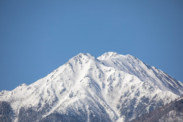 snow covered mountains