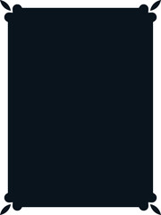Vector border frame. Background or book page. Simple rectangular billboard, plaque, signboard or label 