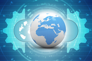 3d illustration of Data sharing concept