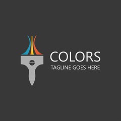 Color paint logo design template. Vector illustration