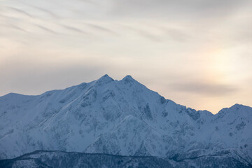 sunset in the mountains