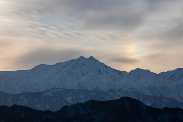 sunset in the mountains