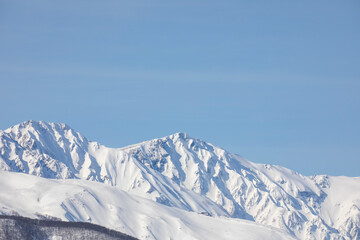 snow covered mountains