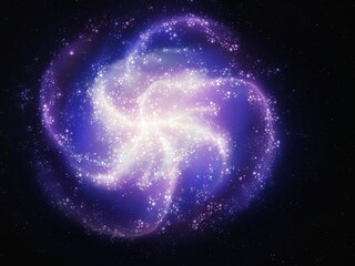 Beautiful galaxy in purple tones. Starfield. interstellar nebula in space. Beauty of the universe, abstract background. 