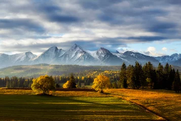 Deurstickers Tatra Beautiful autumn landscape of Tatry mountains