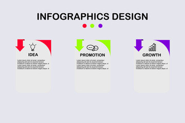 Business infographics 3 options 