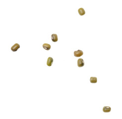 Mung beans isolated on white background.