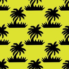 Summer seamless palm trees pattern for fabrics and packaging and gifts and cards and linens and kids and hobbies