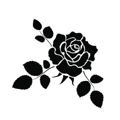 Beautiful flower. Conceptual design. Stylized floral symbol. Vector illustration, stencil, rose vector.
