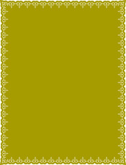 Yellow border frame board. Vector background or book page. Simple rectangular billboard, plaque, signboard or label