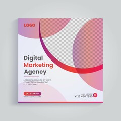 Digital marketing agency and corporate social media post banner template