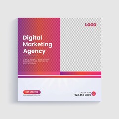 Digital marketing agency and corporate social media post banner template