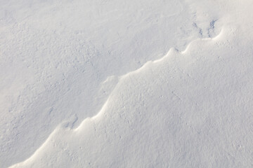 Snowy crust as an abstract background.