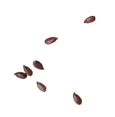 Sesame seeds isolated on white background.