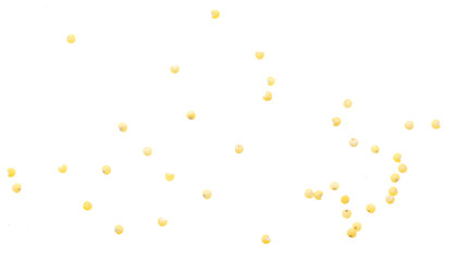 Millet groats isolated on a white background.