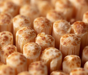 Close up of wooden toothpicks as background.