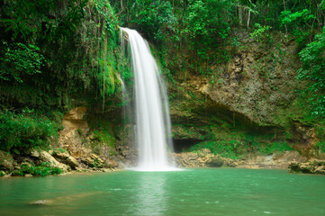 Fototapeta na wymiar Natural Monument Salto De Socoa in Dominican republic