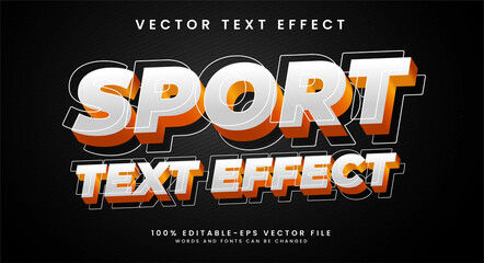 Sport editable vector text effect with minimalist concept. © Niestart Creation