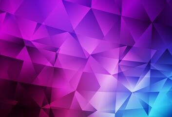 Fototapeta premium Light Pink, Blue vector polygon abstract layout.