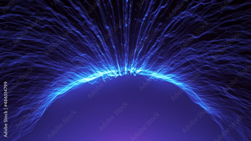 Sticker abstract energy forcefield particles background loop/ 4k animation of an abstract wallpaper backgrou