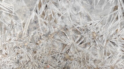 background texture of frozen winter water .concept winter frost