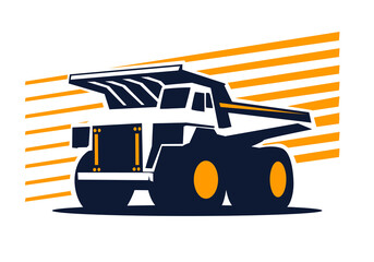 Dump truck trucking silhouette