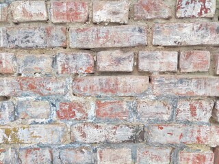 background texture of a brick wall scorched by fire