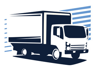 Trucking company silhouette template