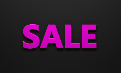 sale percent symbol in front of background - 3D Illustration