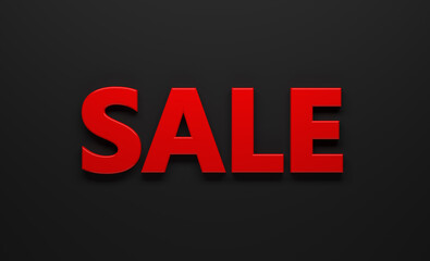 sale percent symbol in front of background - 3D Illustration