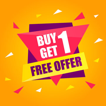 Buy one Get one free offer sale banner with editable text effect