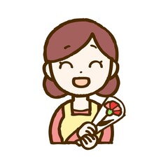 母の日のお母さんのイラスト