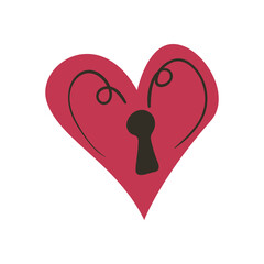heart with lock