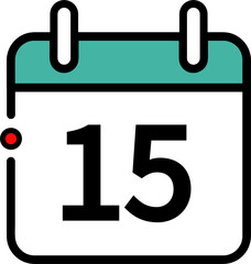 digital drawing of a calendar from the number 1 (one) to the number 31 (thirty one), which can be used in all months of the year and as icons of agendas for meetings.