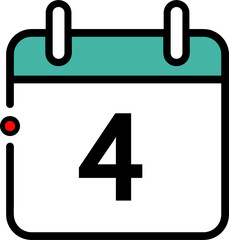 digital drawing of a calendar from the number 1 (one) to the number 31 (thirty one), which can be used in all months of the year and as icons of agendas for meetings.