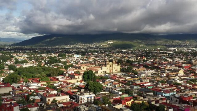 Aerial view of the city of Oaxaca, Mexico