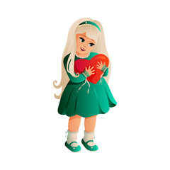 girl doll in a green dress