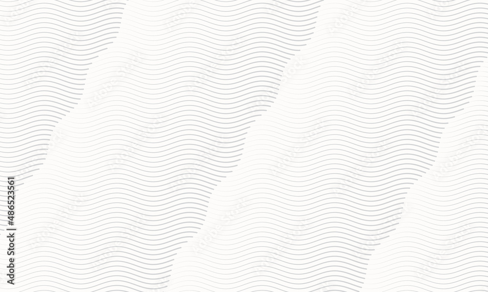 Poster Diagonal wavy lines of different thickness in the form of an abstract gray background.