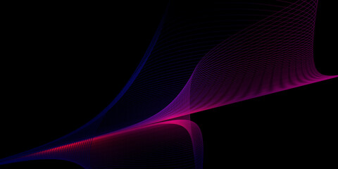 Modern Black Background Line Light Abstract