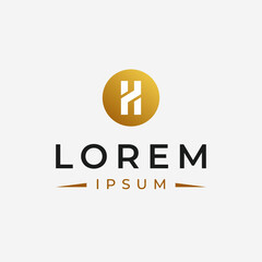 Simple and Luxury Initial Letter H Logo Design Concept