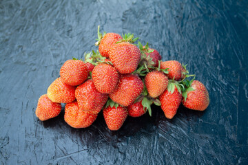 strawberry berry, ripe red berry, frame, background, garden plants flowers, place for text