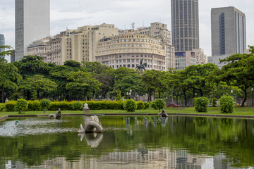 Fototapeta na wymiar Rio de Janeiro Downtown view - praça paris, Rio de Janeiro 02-11-2022