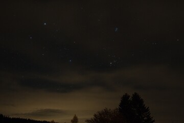 Fototapeta na wymiar time lapse of clouds and stars