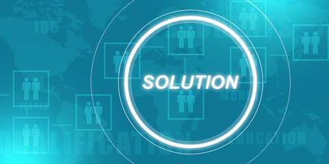 2D illustration business Solution concept
